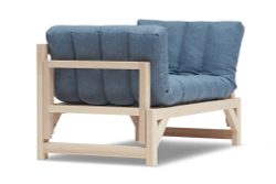 Диван кушетка Элиза, рогожка, синий