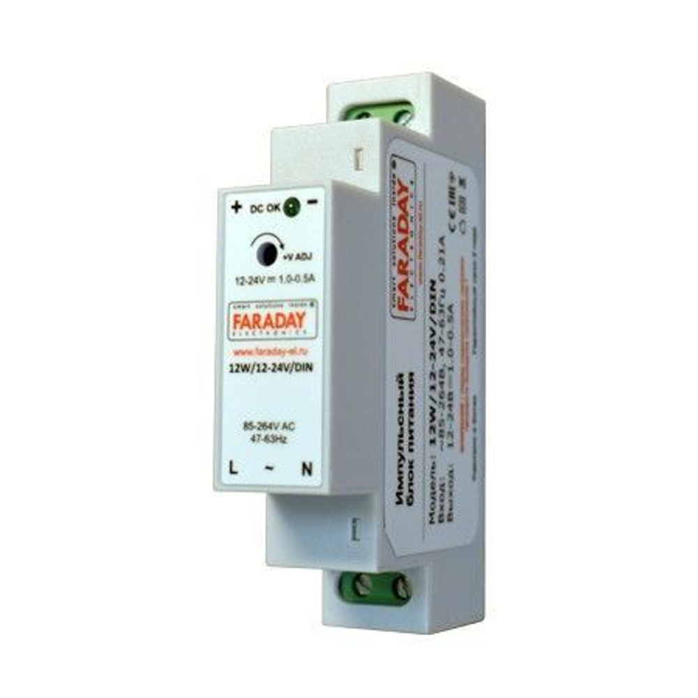 Блок питания FARADAY 12W/12-24V/DIN ZONT ML13968