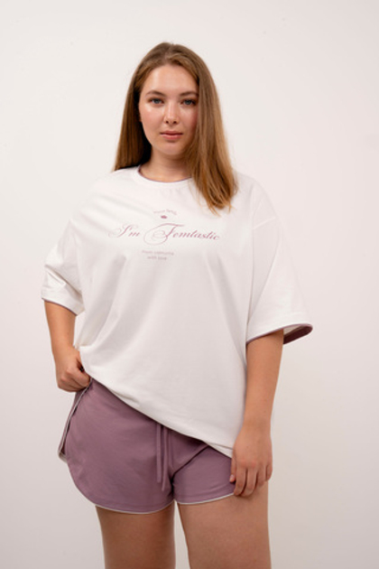 Футболка с контрастной отделкой и фирменным принтом | + цвета