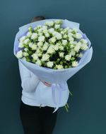 Букет из белой кустовой розы,15 веток(00211)