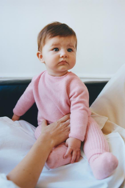 ZARA НОСКИ ИЗ 100% КАШЕМИРА, РОЗОВЫЙ