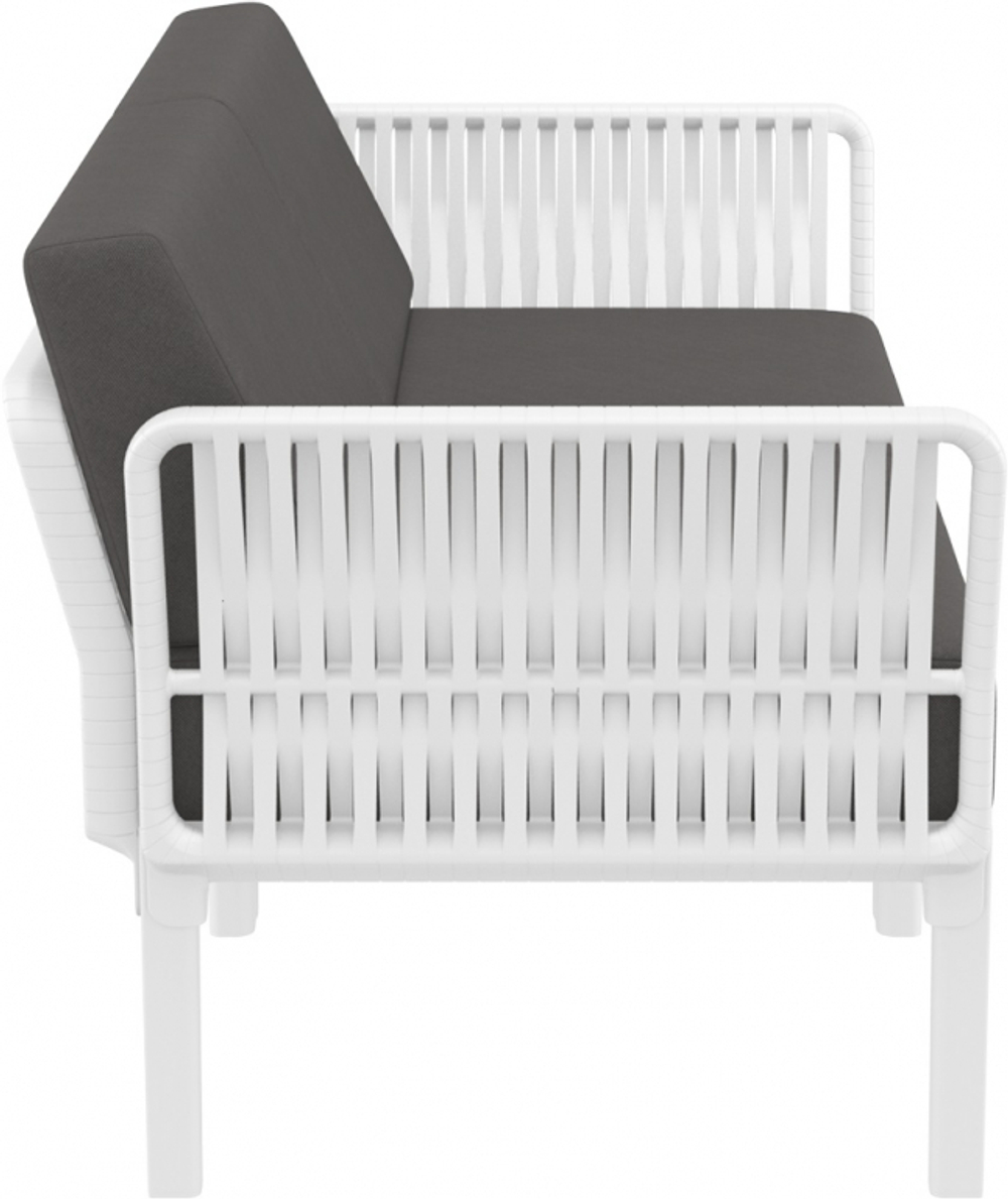 Комплект пластиковой мебели Siesta Contract Portofino Lounge, белый, темно-серый