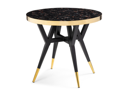 Стол Selina 80х72 black / gold