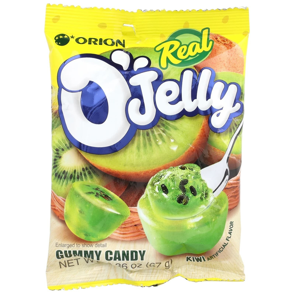 Orion, Real O'Jelly, жевательные конфеты, киви, 67 г (2,36 унции)