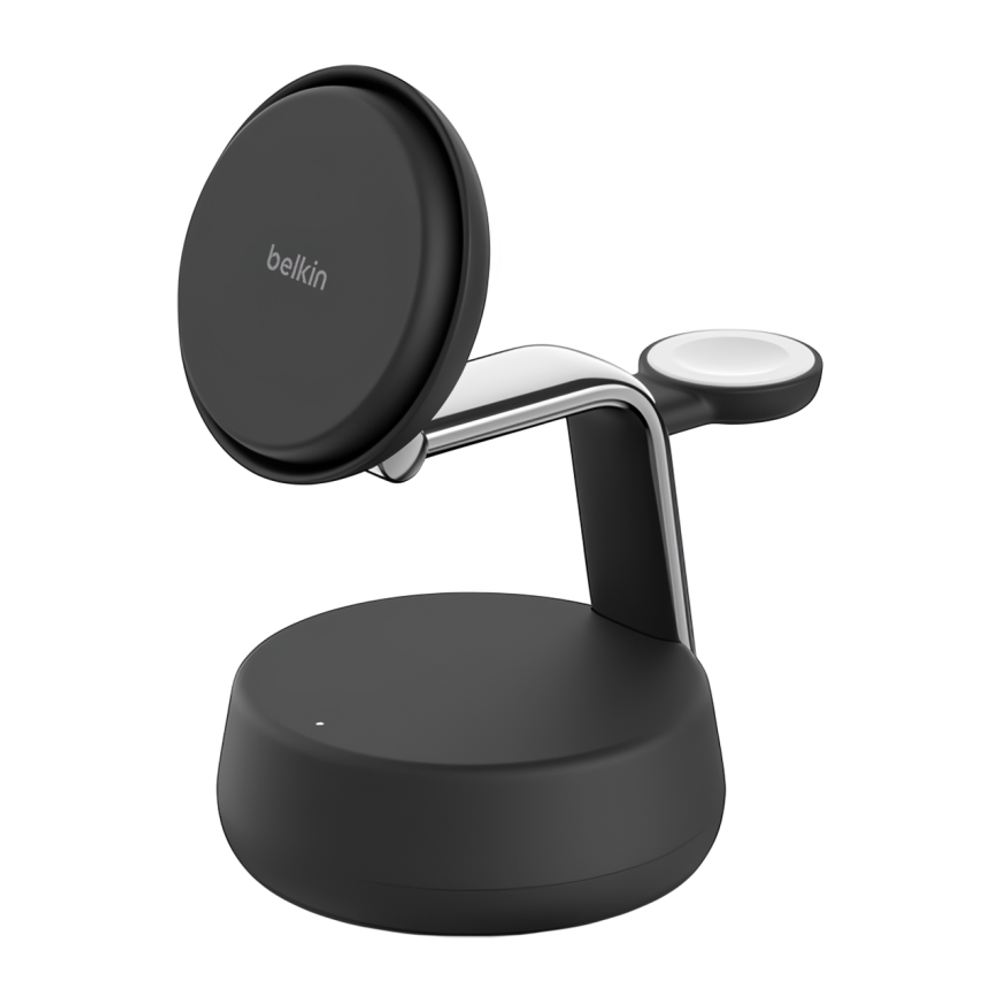 Зарядная станция MagSafe с активным охлаждением Belkin UltraCharge Pro для iPhone, Apple Watch и AirPods (Qi2.2) (WIZ040, EU) Беспроводная зарядка: Qi 25 Вт, Qi 5 Вт, магнитное крепление для быстрой зарядки Apple Watch (Qi 5 Вт). Проводная зарядка: нет. С