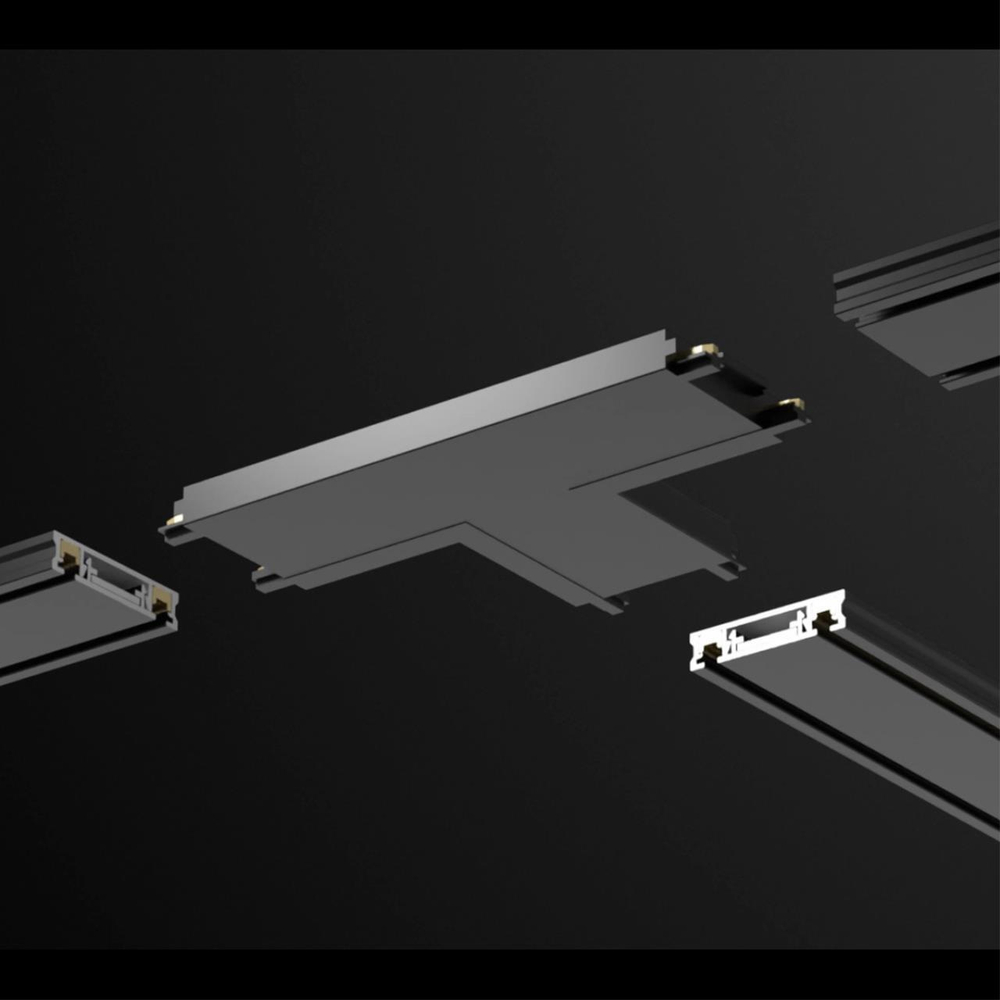 135209 SHINO NT23 000 черный Соединитель с токопроводом "T" для низковольтного шинопровода IP20 48V SMAL