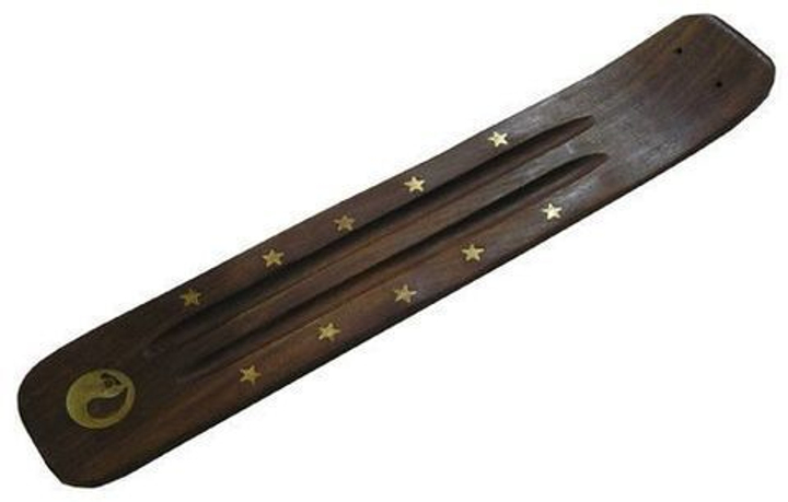 Подставка под благовония Лыжа со знаком Инь-Ян двухполосная, дерево