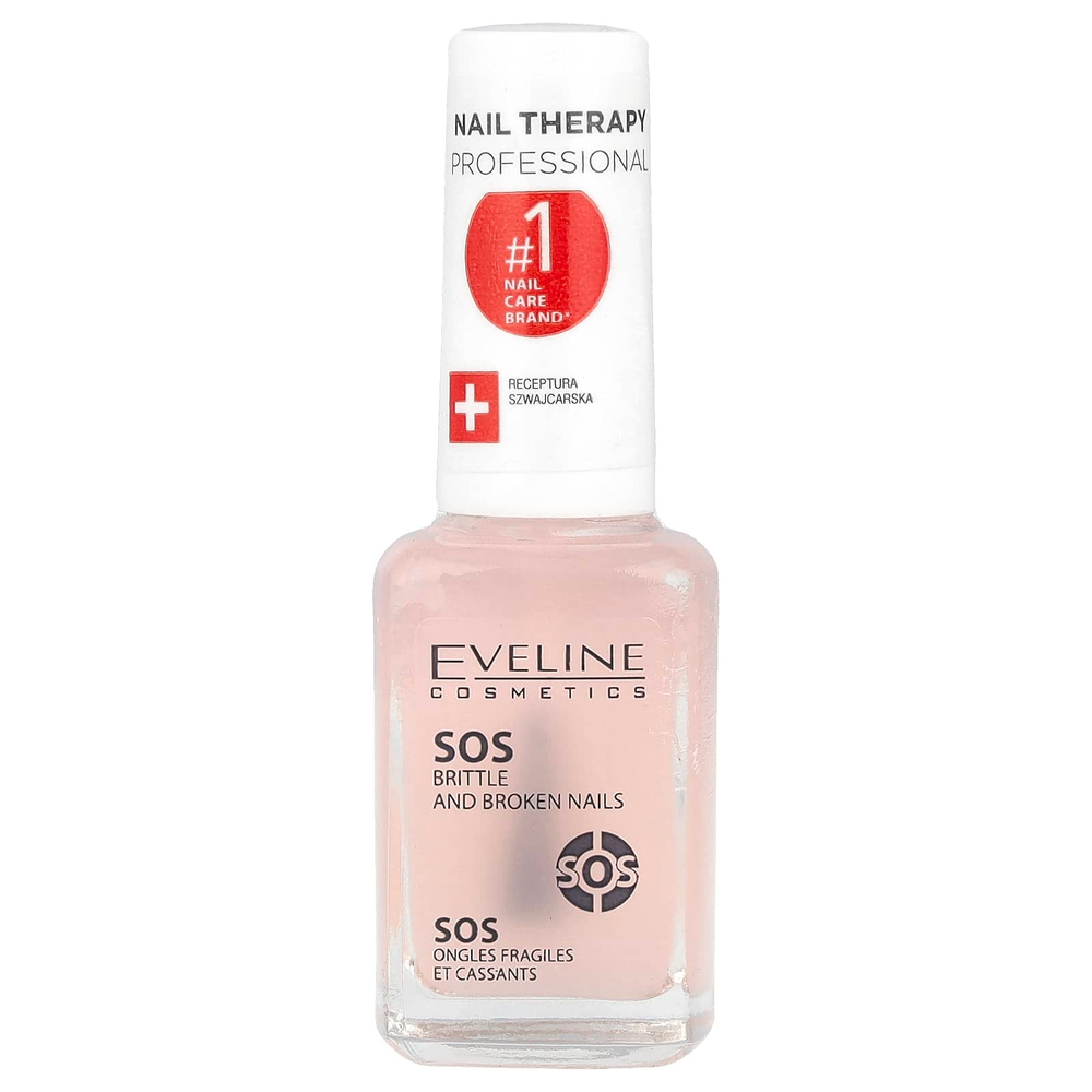Eveline Cosmetics, SOS мультивитаминный кондиционер для ломкости и ломкости ногтей, 12 мл (0,42 жидк. унц.)