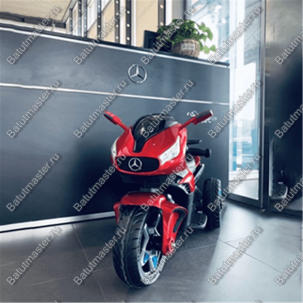Детский электромотоцикл "Mercedes" красный