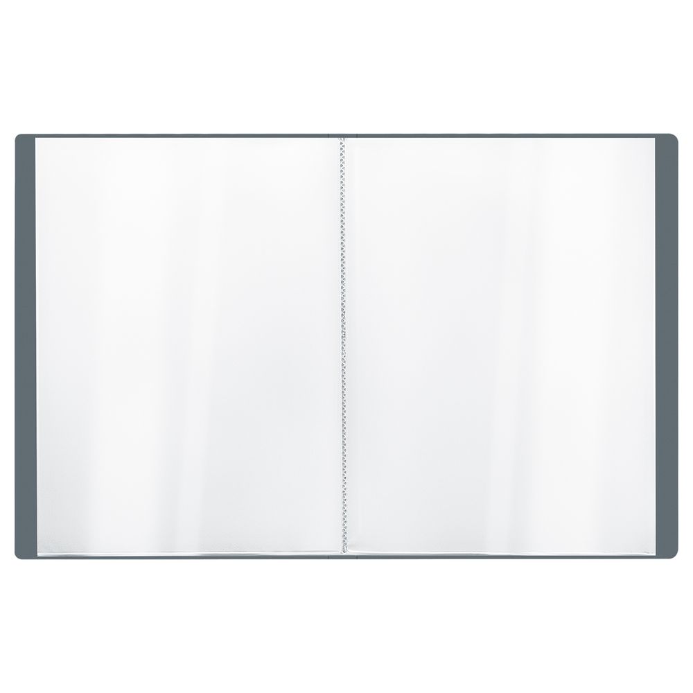 Папка с 30 вкладышами, Стамм стандарт, 500мкм, корешок 17мм, серая