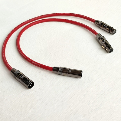 DAXX R389 Балансный 2XLR-2XLR кабель (папа-мама) из посеребренной бескислородной меди. High Grade D=9mm (пара)