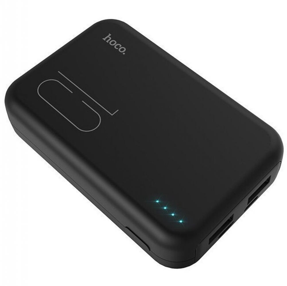 Внешний Аккумулятор (Power Bank) Hoco J38 10000 mAh (5,0V - 2, 2USB) Черный