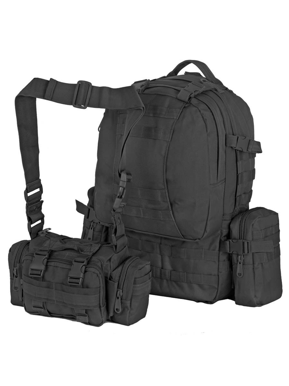 Рюкзак тактический Legioner 55 л с подсумками Cordura 600D Черный