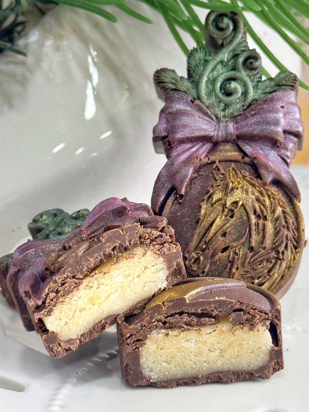 Подарочный набор марципановых конфет 2026 из бельгийского шоколад - Новый год