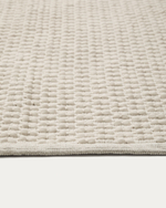 Ковер Mascarell из хлопка и полиэстера белого цвета 160 x 230 см