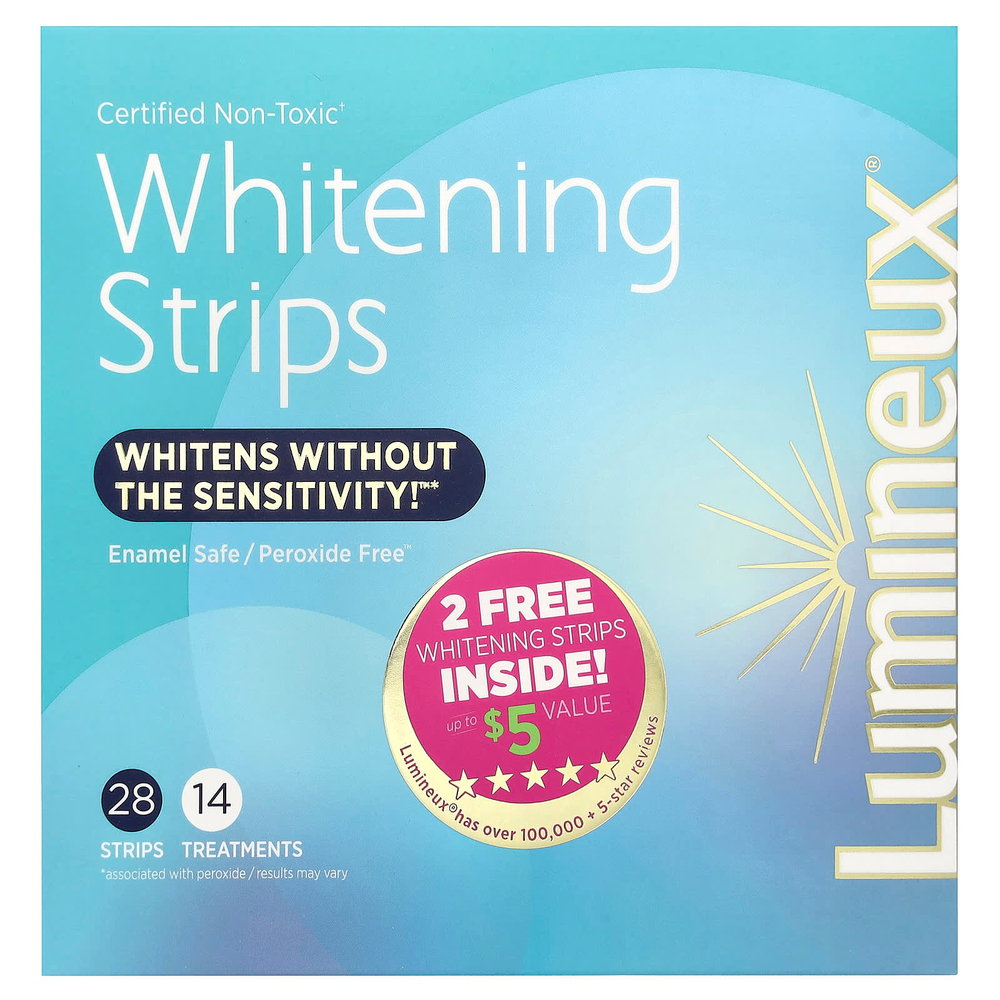 Lumineux Oral Essentials, сертифицированные нетоксичные отбеливающие полоски, 28 шт.