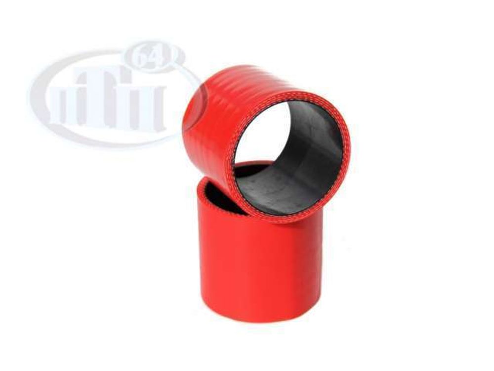 Патрубок соединительный (D= 76 mm, L= 80 mm) ЯМЗ красный MVQ (658-1115048) ПТП