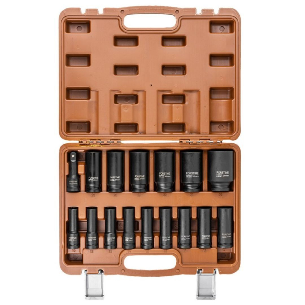 Набор головок ударных 16 пр.1/2''(6-гр.) FORSTIME FT-4177-5MPB