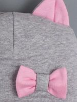 Шапка с ушками трикотажная и снуд