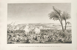 Наполеон.Битва при Гелиополисе. Гравюра. Париж. 1834