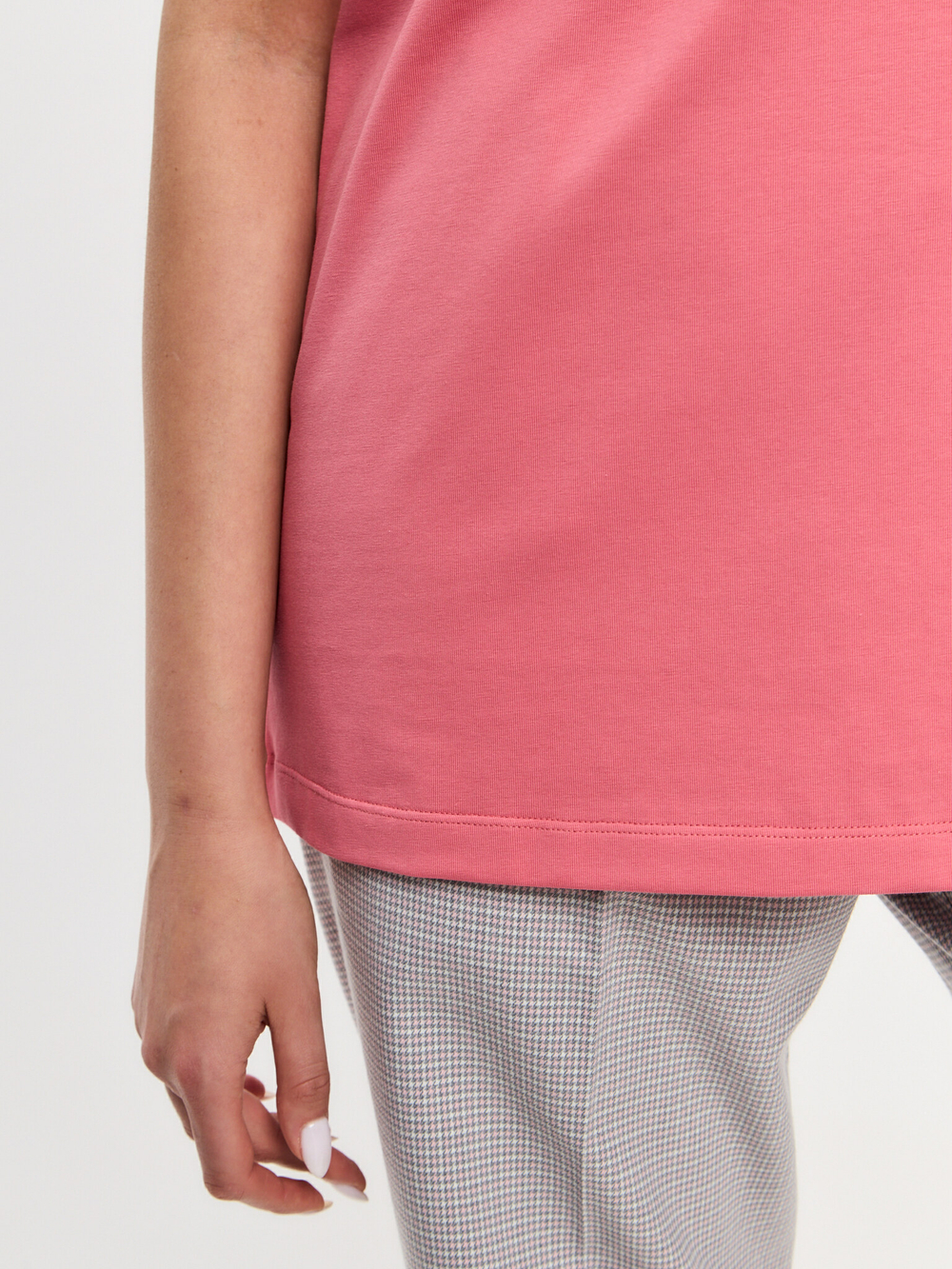 Футболка розового цвета из хлопка One