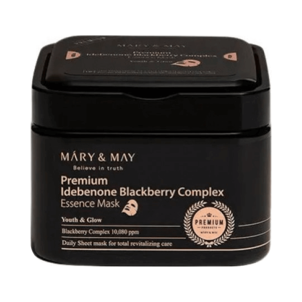 MARY&MAY тканевая Premium Idebenone Blackberry Complex Essence Mask 2500 мл