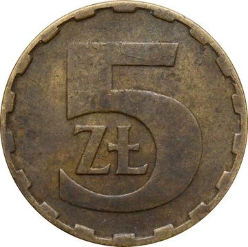 5 злотых 1975-1985 Польша