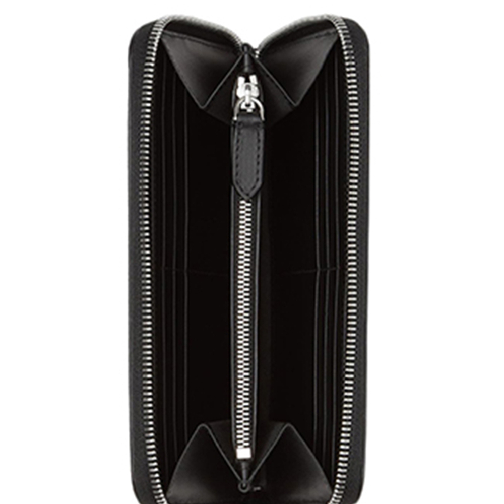 Burberry Zip Closure Leather Wallet Men"s Black