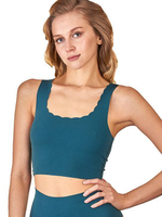 Укороченный топ с фигурным вырезом горловины (Размер: XL) (Цвет: кофейный)