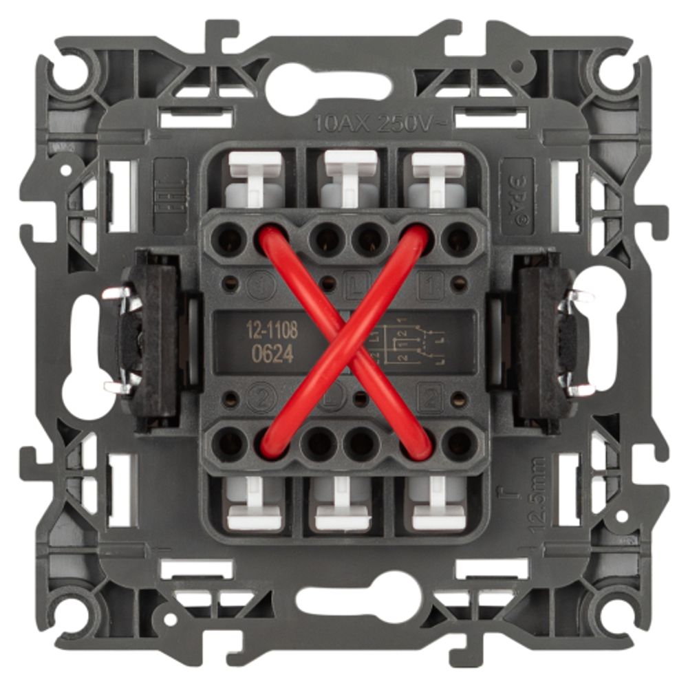 Переключатель перекрестный ЭРА Серия 12 12-1108-16 , 10АХ-250В, титан | ЭРА 12 Титан