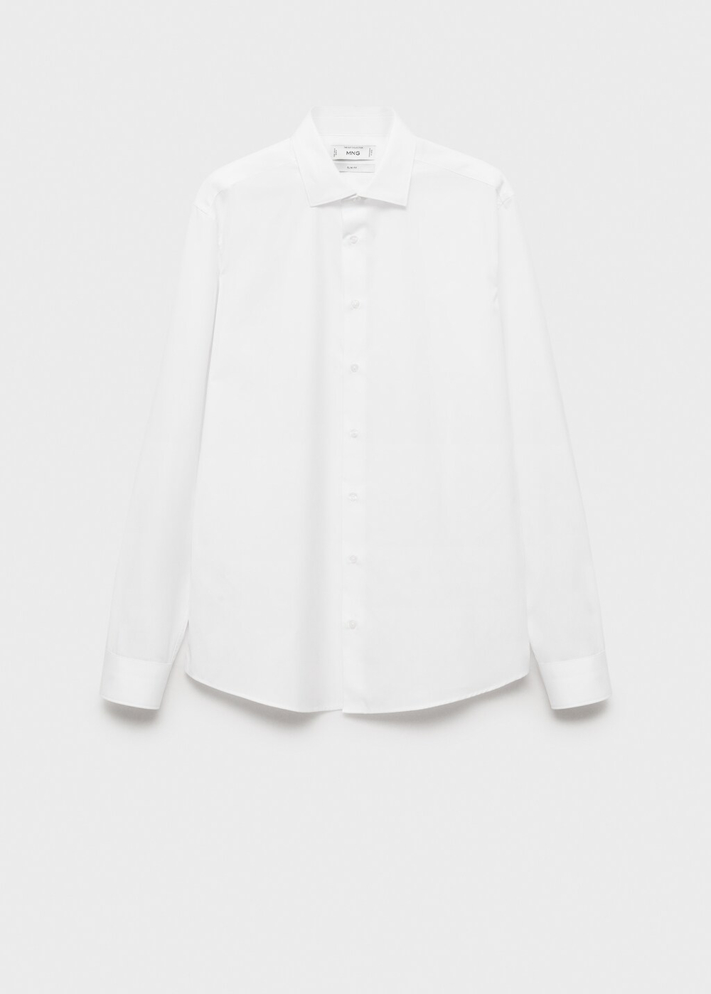 Костюмная рубашка slim fit поплин из хлопка