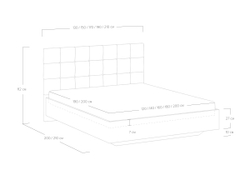 Кровать Luiza (ясмунд) (90x200)