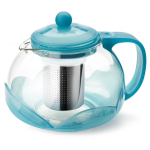 Чайник заварочный стекло,пластик, 1.2 л, с ситечком, Apollo, Societe, SCT-120, голуб