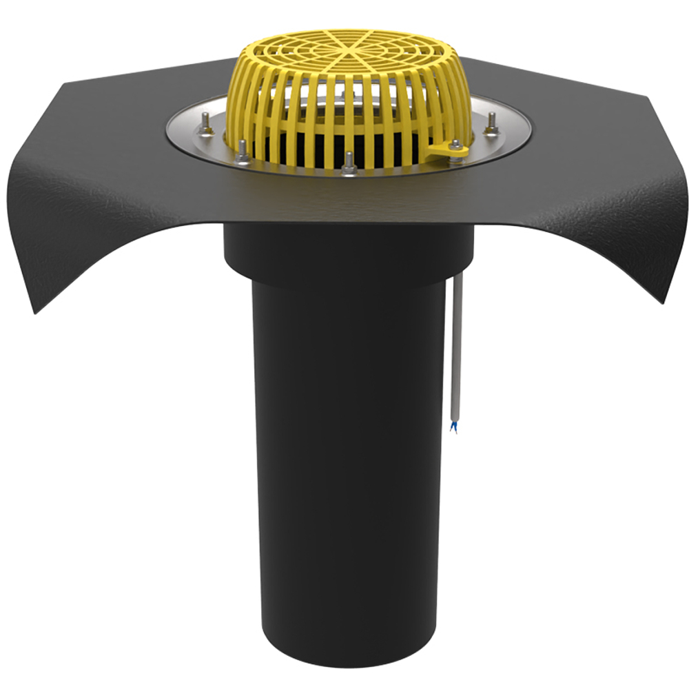 ТП-01.160/4/B-Э Кровельная воронка с электроподогревом и полимербитумным фартуком DN160