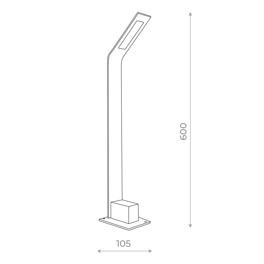 Светильник светодиодный, черный, ANSA, LED, 6