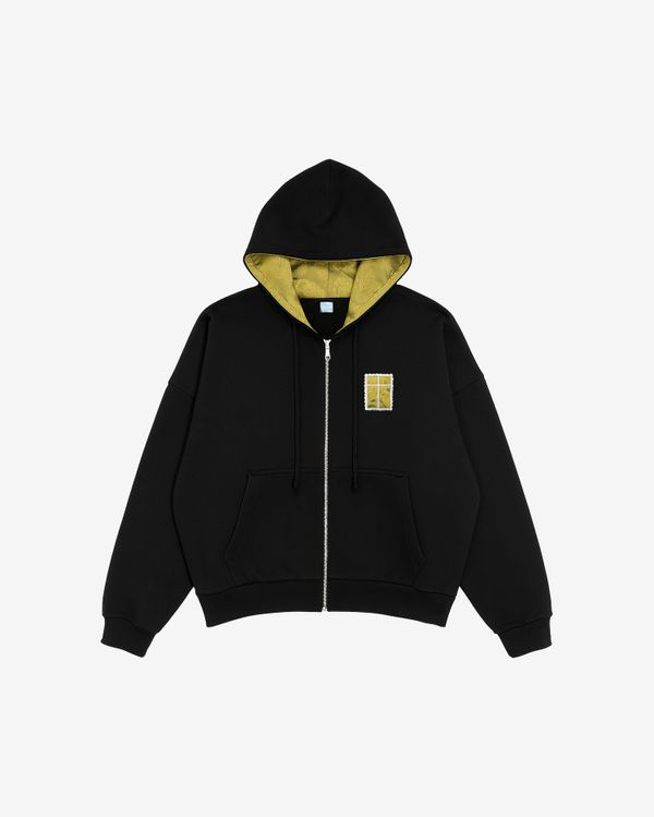 Худи на молнии Окно черный - фото 1