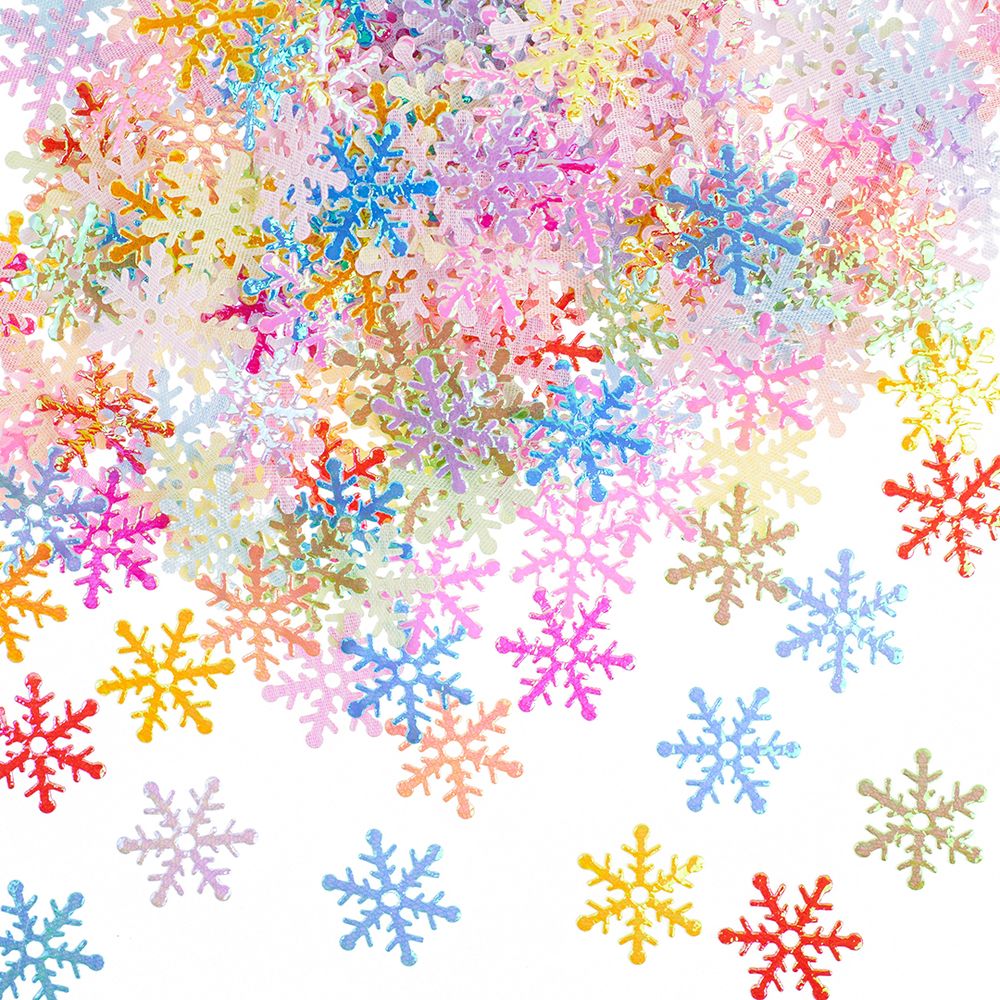 Декоративное украшение Снежинки, фетр, 2 см, Ассорти, 300 шт.