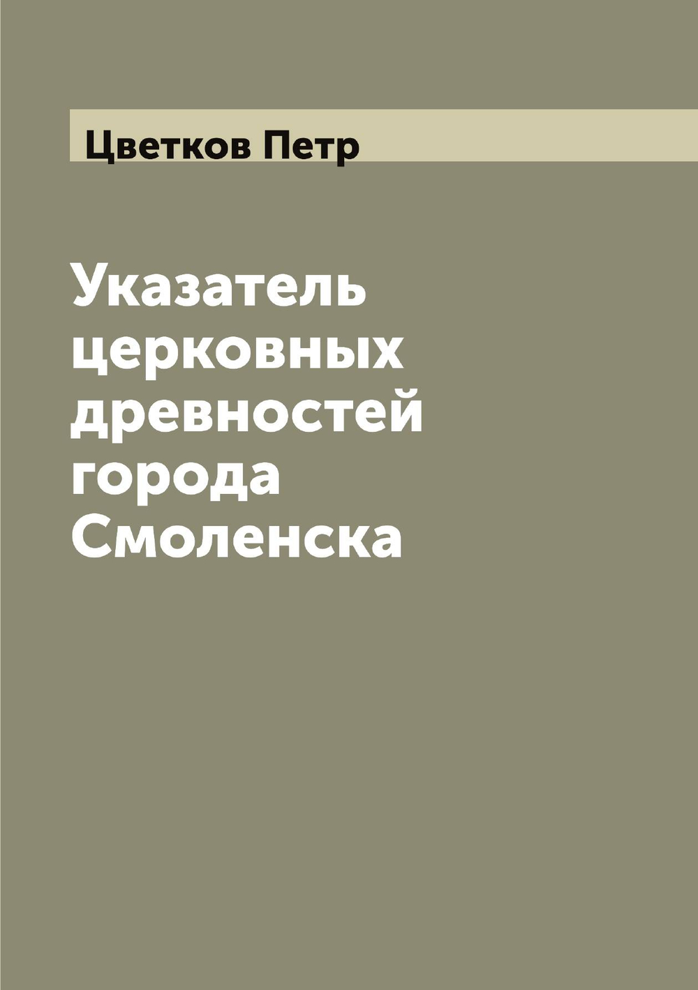 Указатель церковных древностей города Смоленска | Цветков Петр