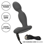 Серый вибромассажер простаты с ротацией Rotator Probe (Цвет: серый)