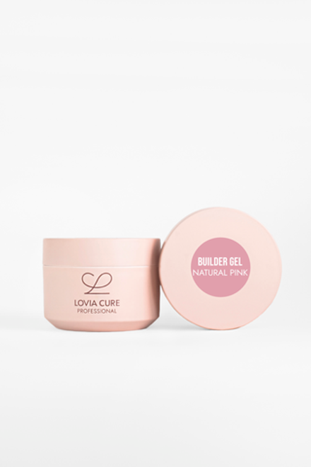Lovia Cure Builder Gel Cover Natural Pink - Гель моделирующий натурально-розовый, 15 мл