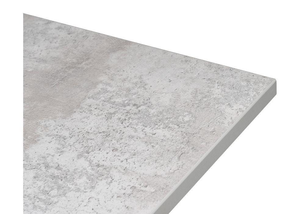 Стол Форли 90(150)х67х77 бетон / черный матовый