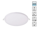 358146 SPOT NT19 500 белый Встраиваемый светильник IP20 LED 4000K 24W 85 - 265V MON