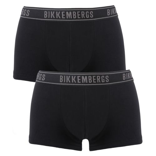 Мужские трусы хипсы (черный) набор 2 в 1 Bikkembergs BKK1UTR15BI
