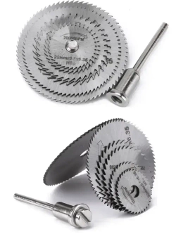 Насадки для гравера, диск пильный отрезной на шуруповерт, дрель, по металлу, дереву, пластика, набор 6 шт + хвостовик