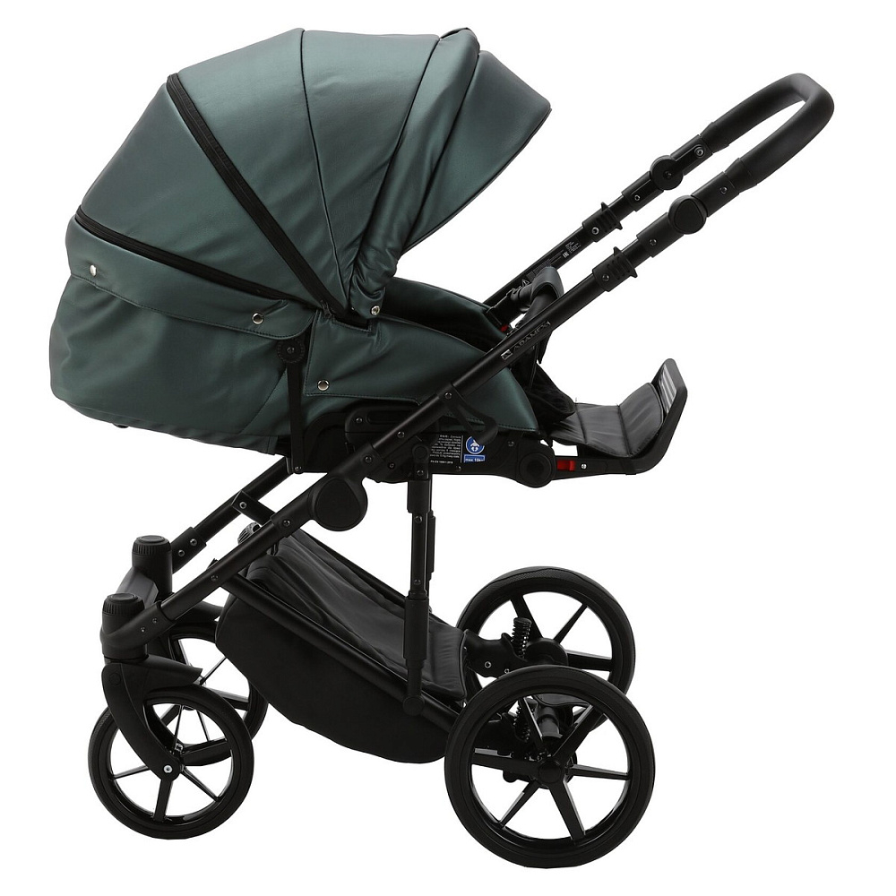 Детская коляска Adamex Zico Deluxe 2 в 1 Z-SM15 Т.ЗЕЛ. КОЖА
