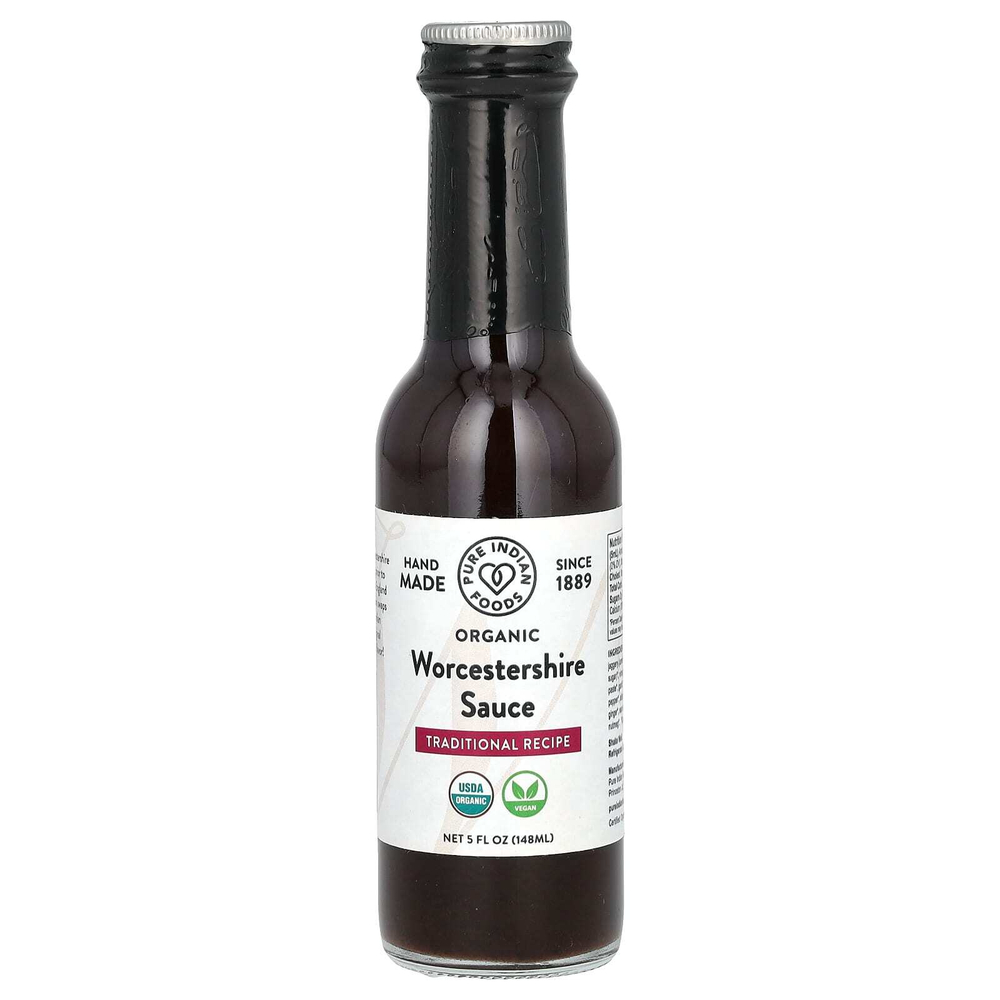 Pure Indian Foods, Органический вустерширский соус, 148 мл (5 жидк. унц.)