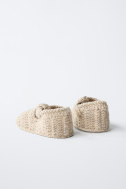 ZARA ПИНЕТКИ-БОСОНОЖКИ, ЭКРЮ