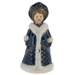 GAEM Подсвечник "Снегурочка, L8,5 W7 H16,5 см, 2в.