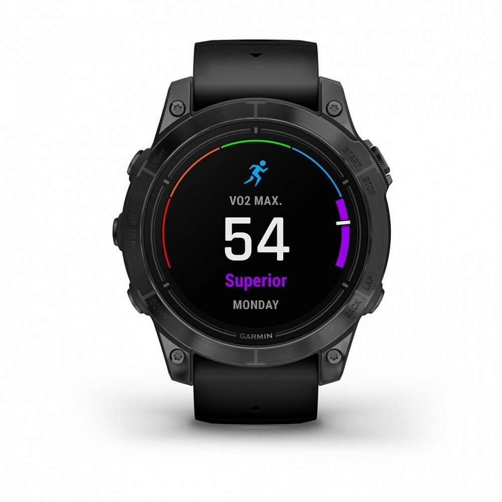 Умные часы Garmin Epix Pro (Gen 2) Standard Edition 47 мм, серый, черный ремешок