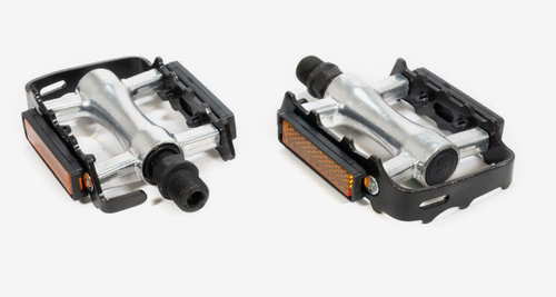 Педали TRIX MTB алюминиевые, 100x80мм, резьба 9/16", серебристые (50)